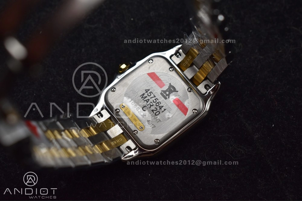 Panthère 27mm BVF 1:1 Best Edition SS YG White Dial Stainless Bezel on SS YG Bracelet Ronda Quartz UrbanChic 234