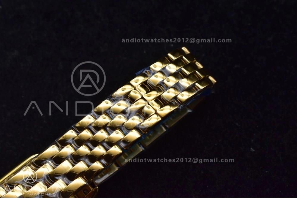 Original Panthère 27mm BVF 1:1 Best Edition YG White Dial Diamonds Bezel on YG Bracelet Ronda Quartz 237
