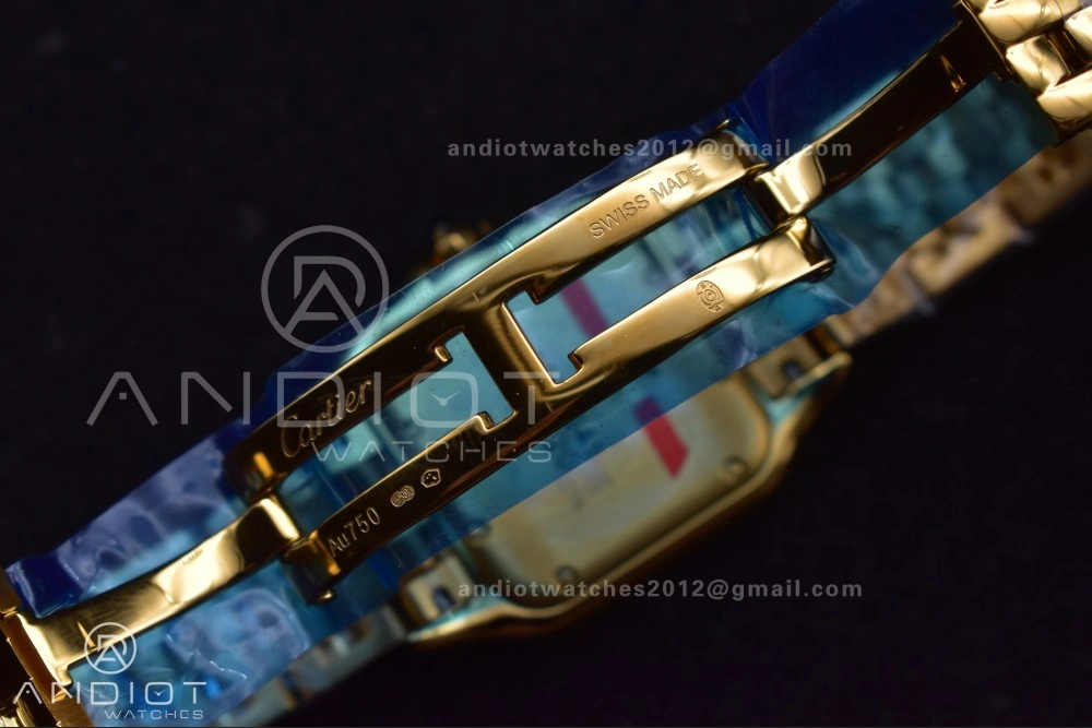 BestValue Panthère 27mm BVF 1:1 Best Edition YG White Dial on YG Bracelet Ronda Quartz 211