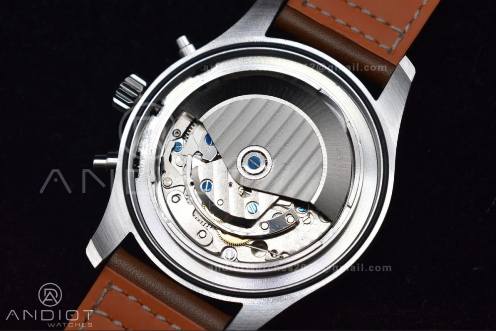 MoistureWicking Pilot Chronograph IW377726 ZF 1:1 Best Edition Green Dial on Brown Leather Strap A7750 V 307