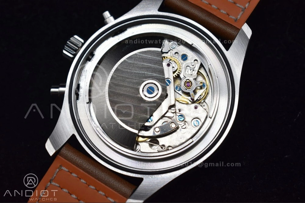 MoistureWicking Pilot Chronograph IW377726 ZF 1:1 Best Edition Green Dial on Brown Leather Strap A7750 V 307