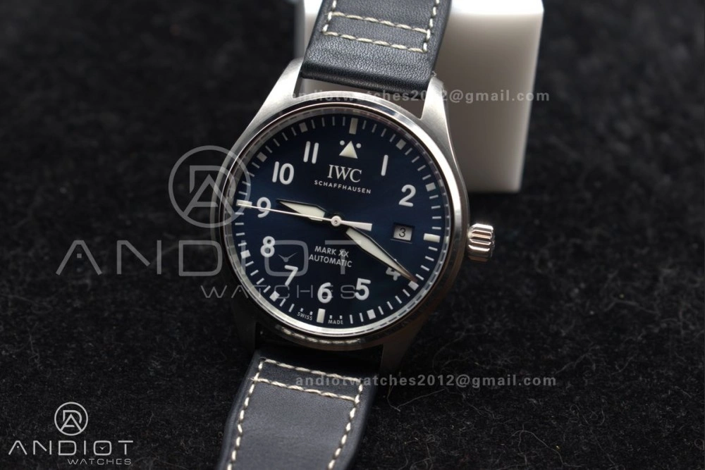 Pilot Mark XX IW328203 ZF 1:1 Best Edition Blue Dial on Dark Blue Leather Strap A Stylish 293