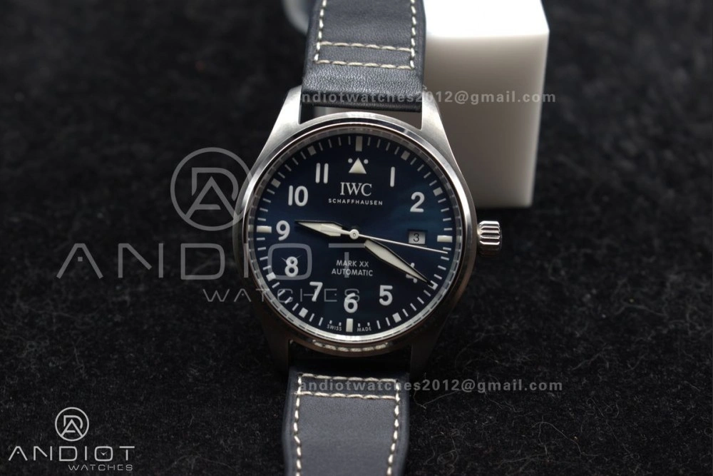 Pilot Mark XX IW328203 ZF 1:1 Best Edition Blue Dial on Dark Blue Leather Strap A Cozy 1007