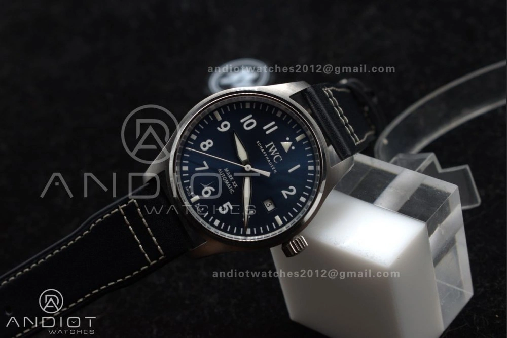 Pilot Mark XX IW328203 ZF 1:1 Best Edition Blue Dial on Dark Blue Leather Strap A Cozy 1007