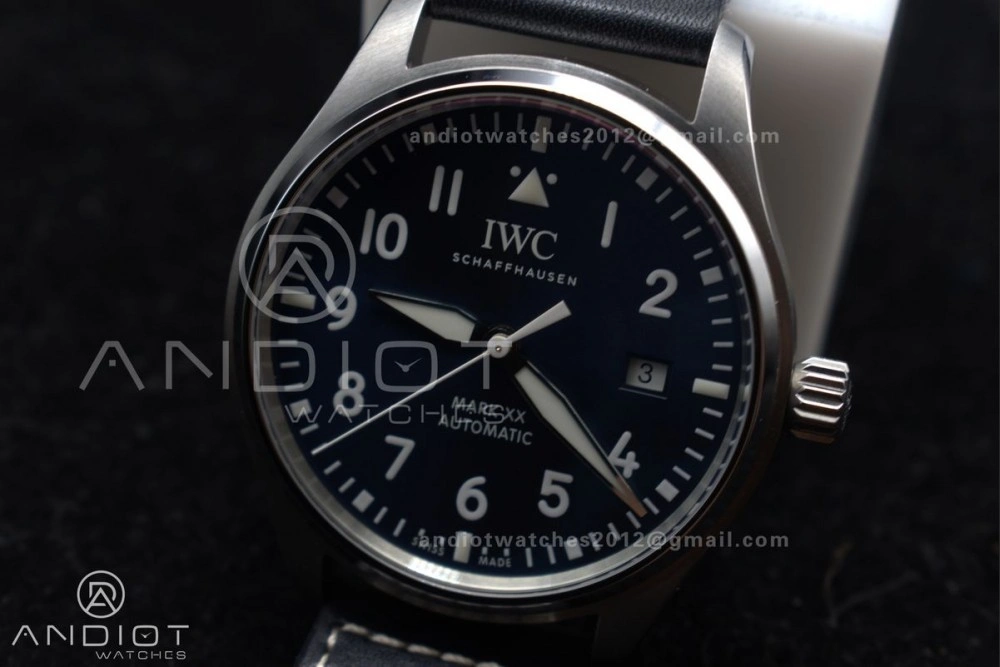 Pilot Mark XX IW328203 ZF 1:1 Best Edition Blue Dial on Dark Blue Leather Strap A Cozy 1007