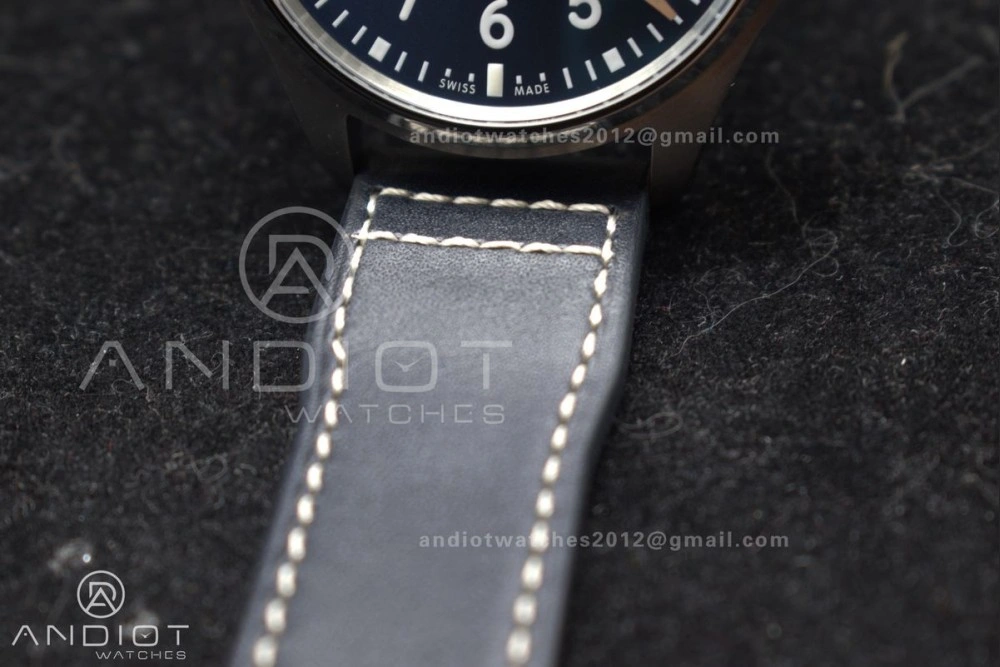 Pilot Mark XX IW328203 ZF 1:1 Best Edition Blue Dial on Dark Blue Leather Strap A Cozy 1007