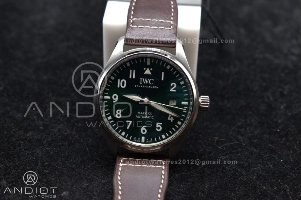 Pilot Mark XX IW328205 ZF 1:1 Best Edition Green Dial on Brown Leather Strap A Cozy 1005