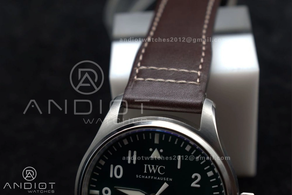 Pilot Mark XX IW328205 ZF 1:1 Best Edition Green Dial on Brown Leather Strap A Cozy 1005