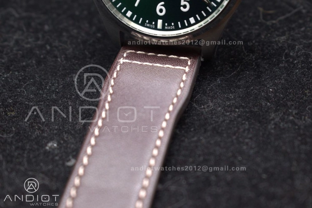 Pilot Mark XX IW328205 ZF 1:1 Best Edition Green Dial on Brown Leather Strap A Cozy 1005