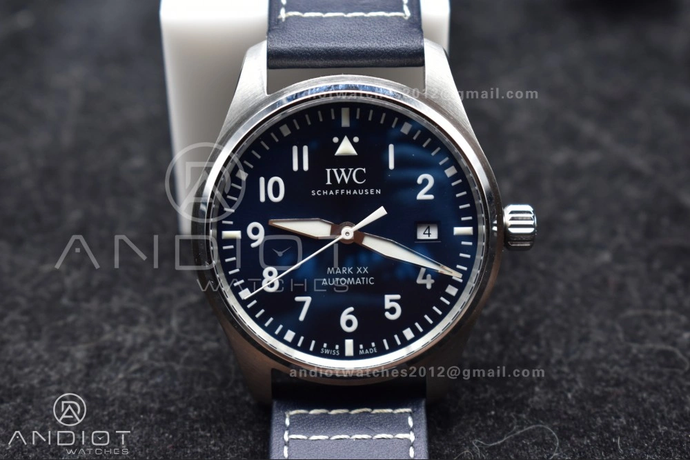 Pilot Mark XX V7F 1:1 Best Edition Blue Dial on Blue Leather Strap A Trendy 285