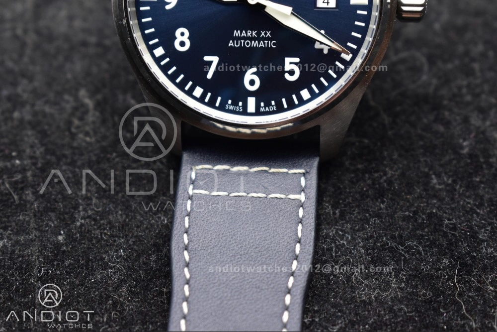 Pilot Mark XX V7F 1:1 Best Edition Blue Dial on Blue Leather Strap A Trendy 285
