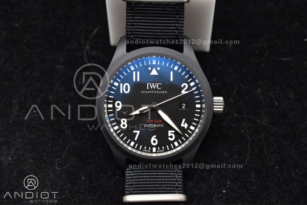 Pilot's Watch Top Gun Black Ceramic IW326901 V7F 1:1 Best Edition on Black Nylon Strap A Refined 292