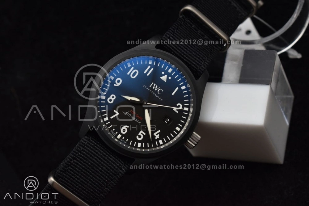 Pilot's Watch Top Gun Black Ceramic IW326901 V7F 1:1 Best Edition on Black Nylon Strap A Refined 292