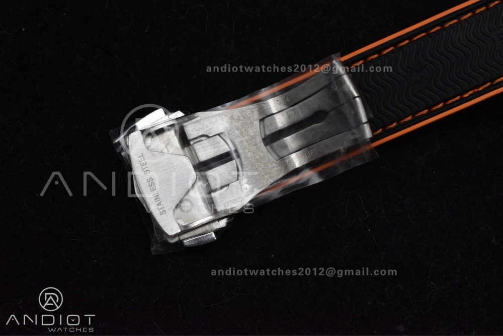 Trendsetting Planet Ocean 43.5mm SS VSF 1:1 Best Edition Black Orange Bezel Black Dial on Nylon Strap A8900 Super Clone V 37