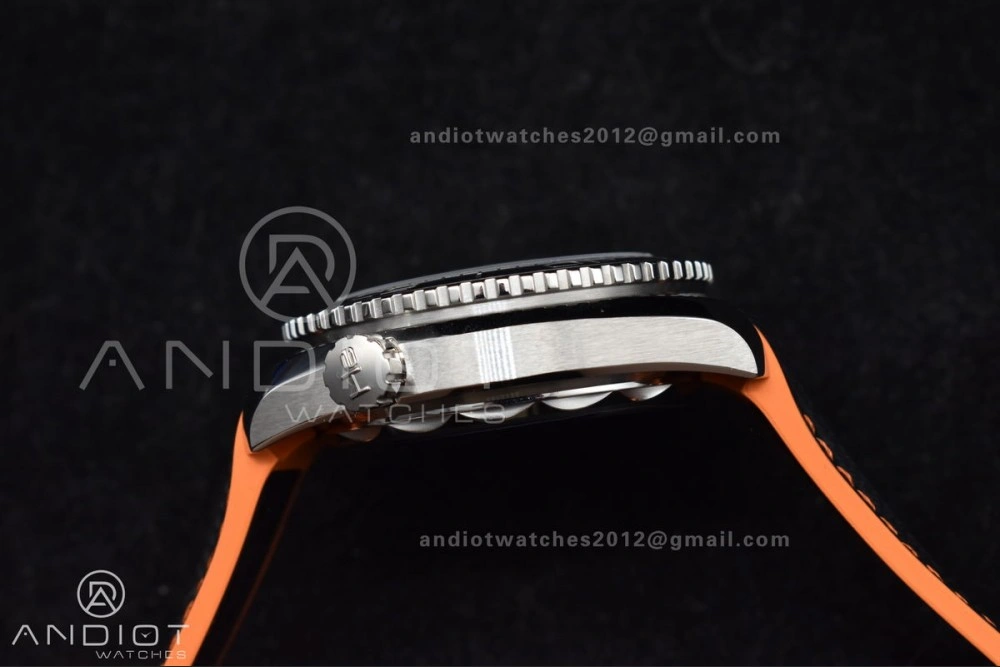 Trendsetting Planet Ocean 43.5mm SS VSF 1:1 Best Edition Black Orange Bezel Black Dial on Nylon Strap A8900 Super Clone V 37