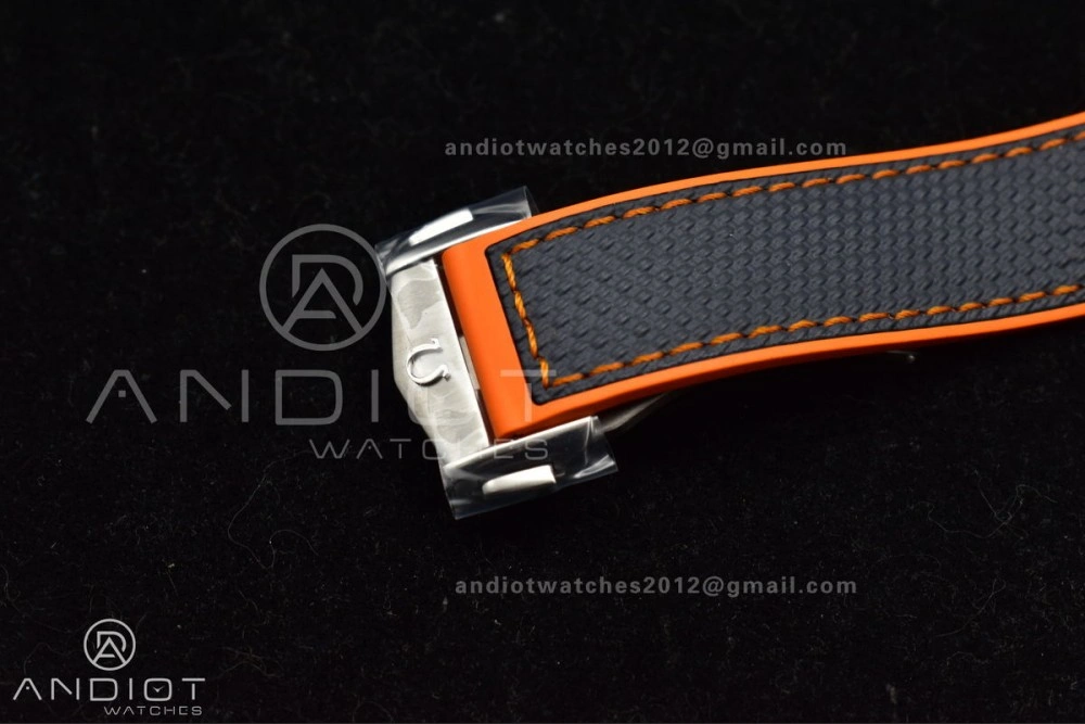 Planet Ocean 43.5mm SS VSF 1:1 Best Edition Black Orange Bezel Gray Dial on Nylon Strap A8900 Super Clone V Trendsetting 1010