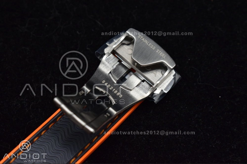 Planet Ocean 43.5mm SS VSF 1:1 Best Edition Black Orange Bezel Gray Dial on Nylon Strap A8900 Super Clone V Trendsetting 1010