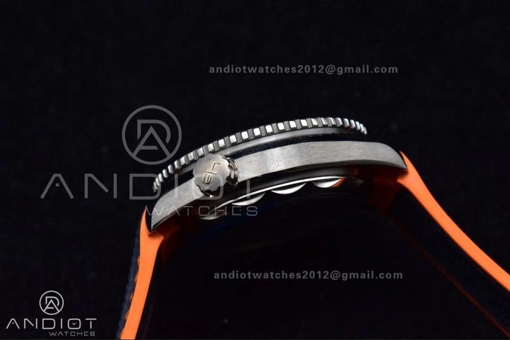Planet Ocean 43.5mm SS VSF 1:1 Best Edition Black Orange Bezel Gray Dial on Nylon Strap A8900 Super Clone V Trendsetting 1010