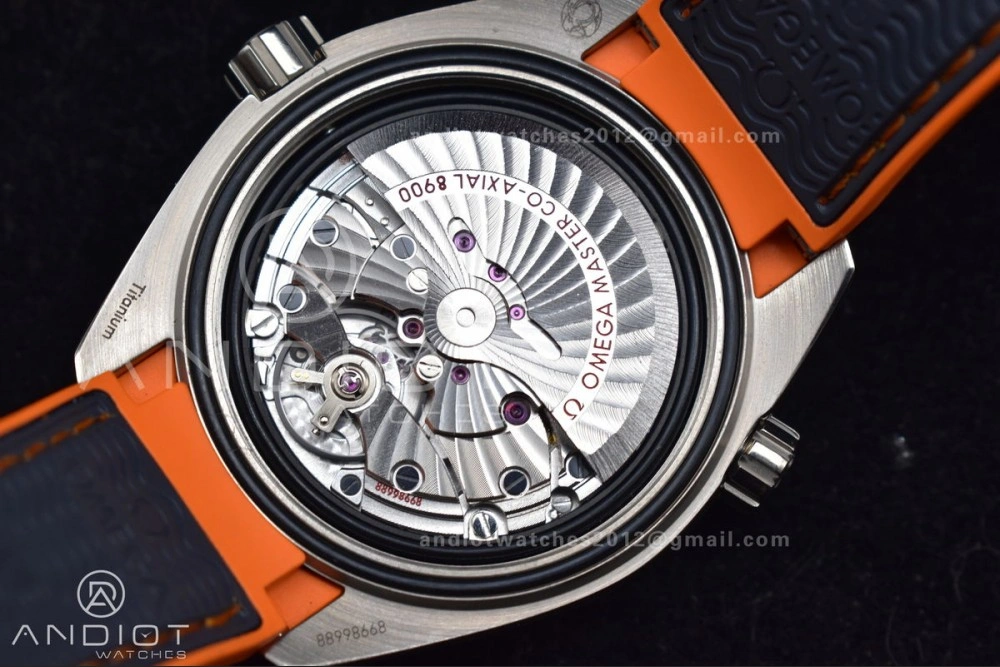 Planet Ocean 43.5mm SS VSF 1:1 Best Edition Black Orange Bezel Gray Dial on Nylon Strap A8900 Super Clone V Trendsetting 1010
