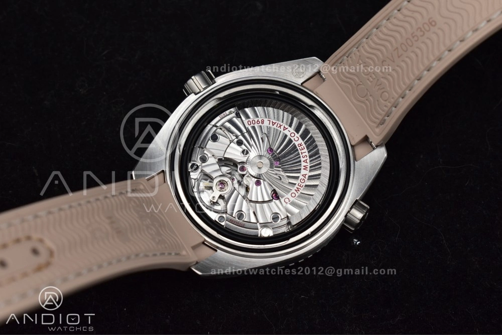 Planet Ocean 43.5mm SS VSF 1:1 Best Edition Brown Bezel Sand Dial on Sand Rubber Strap A8900 Super Clone Unisex 40