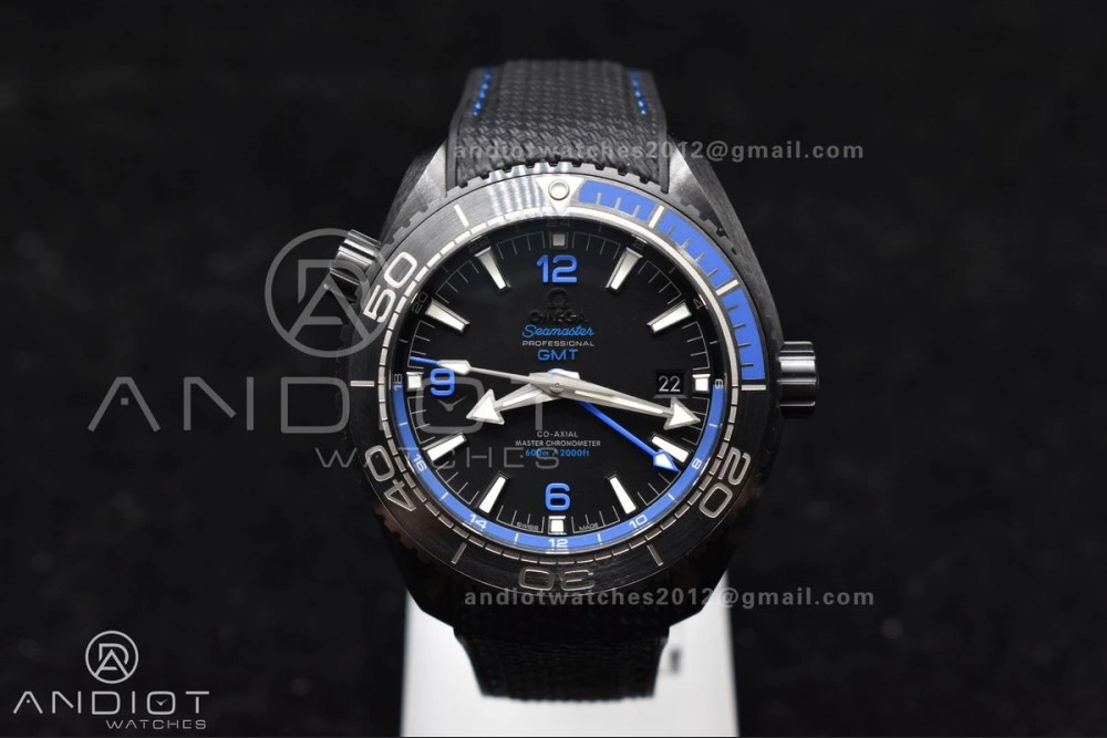 HighQuality Planet Ocean 45.5mm Deep Black Blue Real Ceramic VSF 1:1 Best Edition on Black Nylon Strap A8906 Super Clone 1023