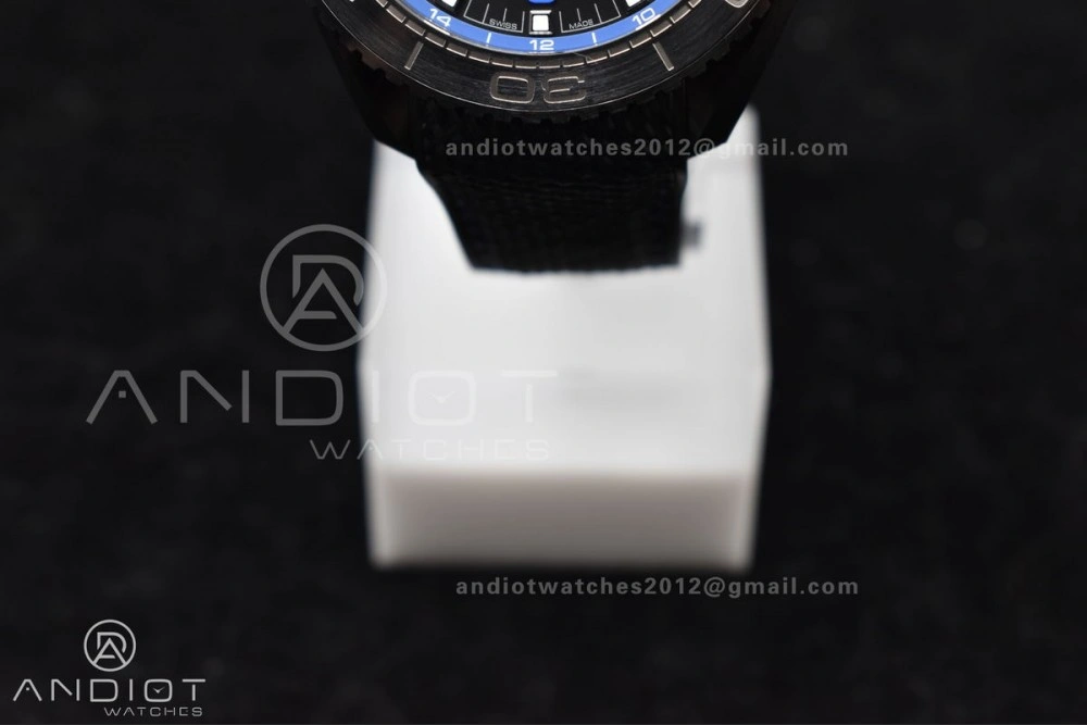 HighQuality Planet Ocean 45.5mm Deep Black Blue Real Ceramic VSF 1:1 Best Edition on Black Nylon Strap A8906 Super Clone 1023