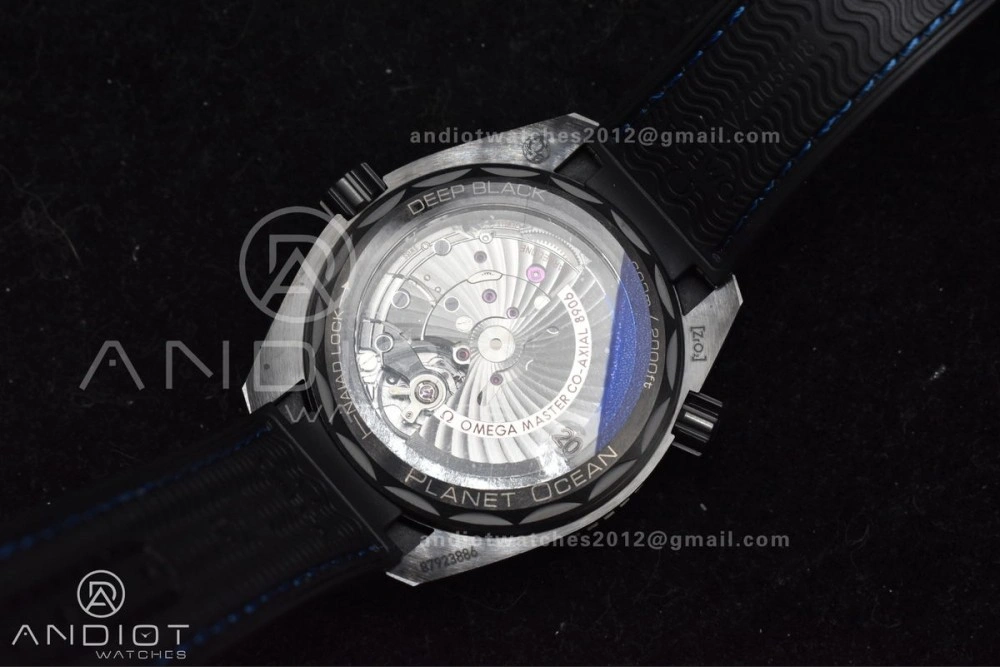 HighQuality Planet Ocean 45.5mm Deep Black Blue Real Ceramic VSF 1:1 Best Edition on Black Nylon Strap A8906 Super Clone 1023