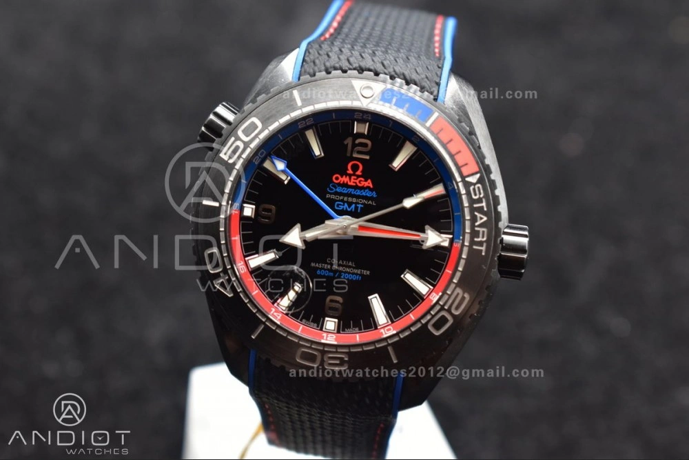 Classic Planet Ocean 45.5mm Deep Black Real Ceramic VSF 1:1 Best Edition on Black Nylon Strap A8906 Super Clone 1008