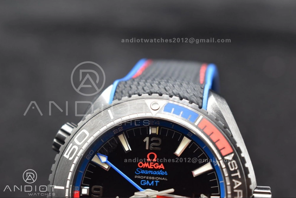 Effortless Planet Ocean 45.5mm Deep Black Real Ceramic VSF 1:1 Best Edition on Black Nylon Strap A8906 Super Clone 43