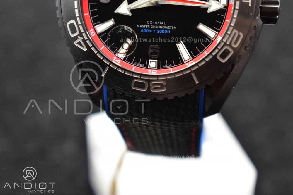 Effortless Planet Ocean 45.5mm Deep Black Real Ceramic VSF 1:1 Best Edition on Black Nylon Strap A8906 Super Clone 43