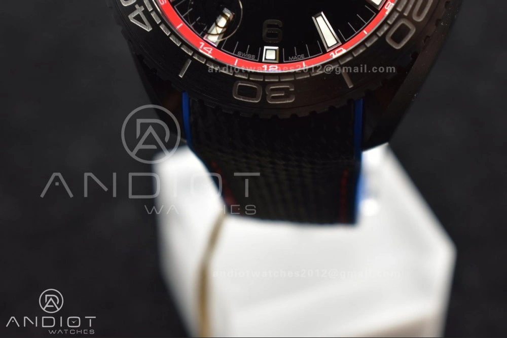 Effortless Planet Ocean 45.5mm Deep Black Real Ceramic VSF 1:1 Best Edition on Black Nylon Strap A8906 Super Clone 43