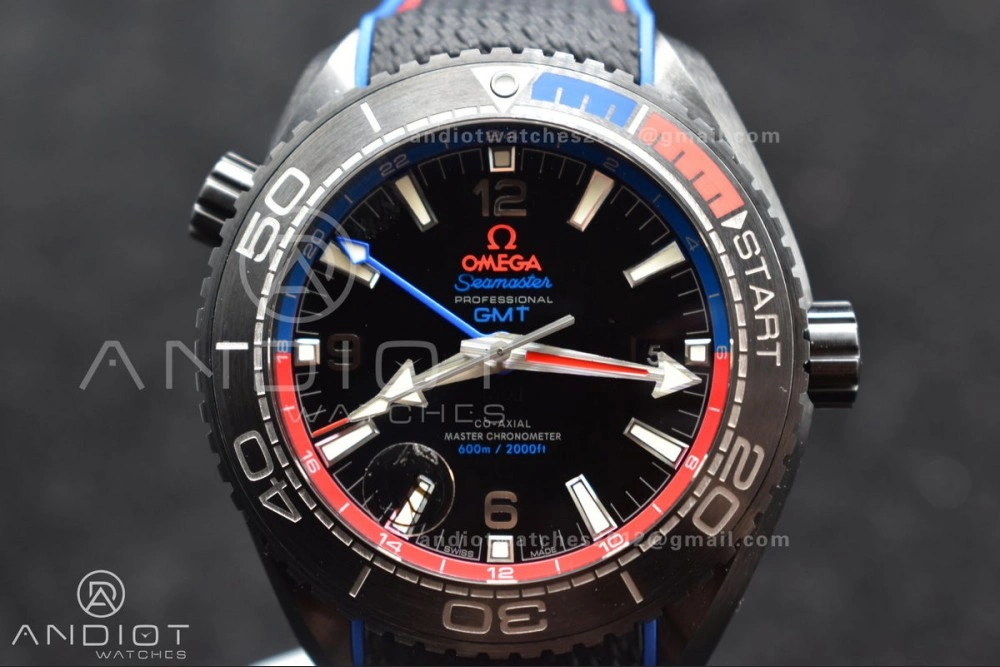 Effortless Planet Ocean 45.5mm Deep Black Real Ceramic VSF 1:1 Best Edition on Black Nylon Strap A8906 Super Clone 43