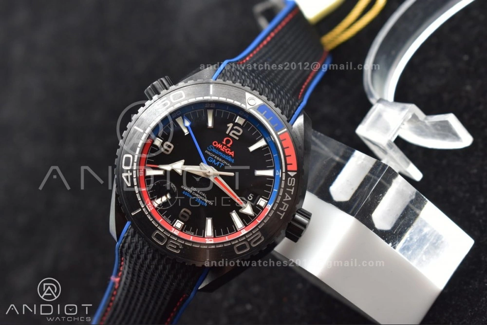 Effortless Planet Ocean 45.5mm Deep Black Real Ceramic VSF 1:1 Best Edition on Black Nylon Strap A8906 Super Clone 43