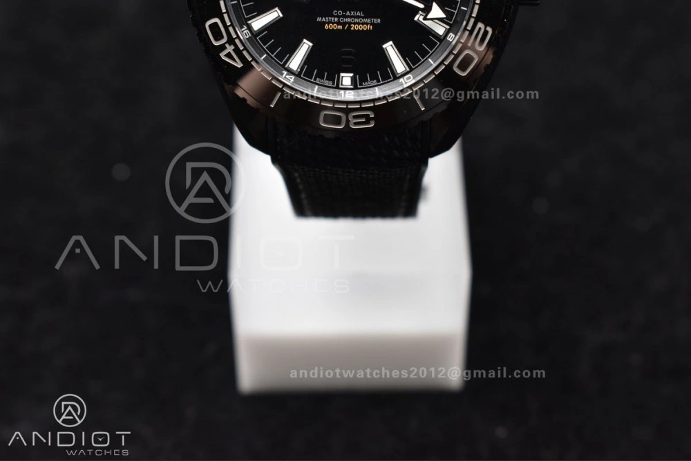 Planet Ocean 45.5mm Deep Black Real Ceramic VSF 1:1 Best Edition on Black Nylon Strap A8906 Super Clone Comfortable 48