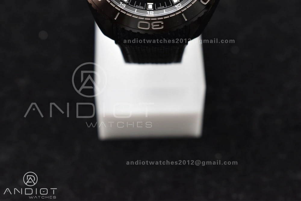 Planet Ocean 45.5mm Deep Black Real Ceramic VSF 1:1 Best Edition on Black Nylon Strap A8906 Super Clone Comfortable 48