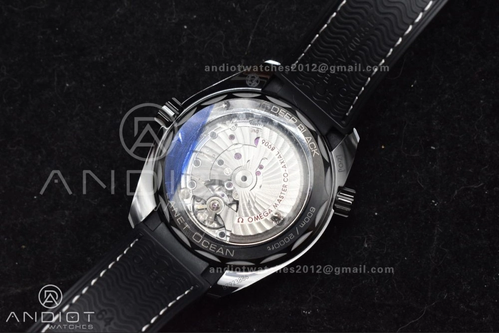 Planet Ocean 45.5mm Deep Black Real Ceramic VSF 1:1 Best Edition on Black Nylon Strap A8906 Super Clone Comfortable 48