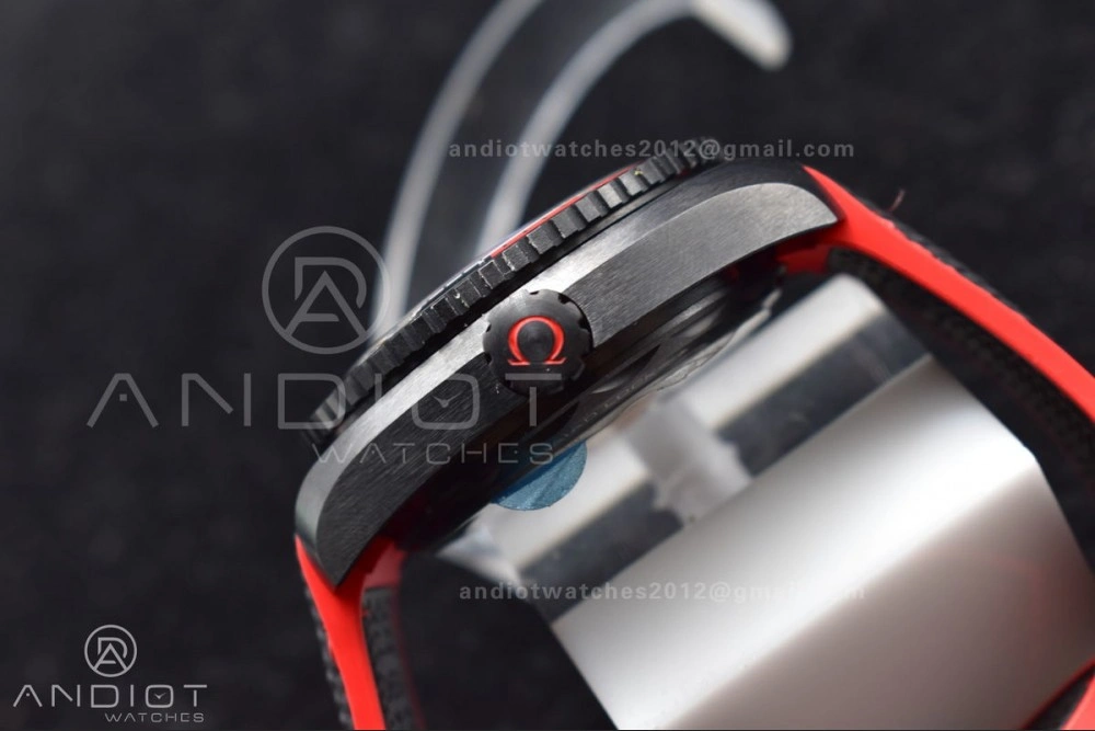 Planet Ocean 45.5mm Deep Black red Real Ceramic VSF 1:1 Best Edition on Black Nylon Strap A8906 Super Clone UrbanStyle 1016