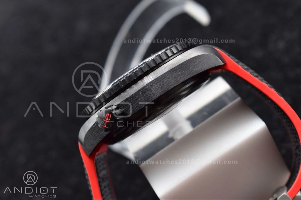 Planet Ocean 45.5mm Deep Black red Real Ceramic VSF 1:1 Best Edition on Black Nylon Strap A8906 Super Clone UrbanStyle 1016