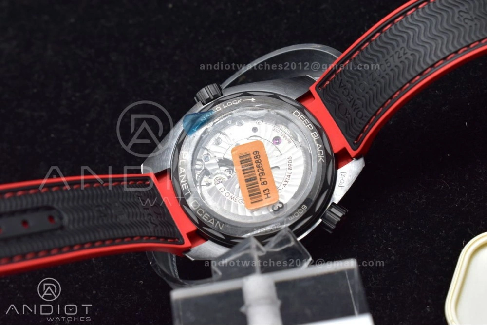 Planet Ocean 45.5mm Deep Black red Real Ceramic VSF 1:1 Best Edition on Black Nylon Strap A8906 Super Clone UrbanStyle 1016