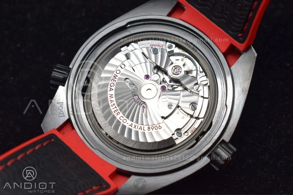 Planet Ocean 45.5mm Deep Black red Real Ceramic VSF 1:1 Best Edition on Black Nylon Strap A8906 Super Clone UrbanStyle 1016
