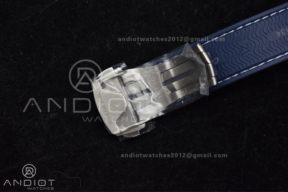 Planet Ocean 600M Co-Axial GMT 43.5mm VSF 1:1 Best Edition Blue Dial Blue Ceramic Bezel on Rubber Strap A8605 Super Clone Trendsetting 1009