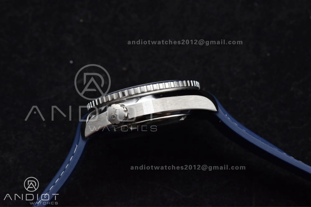 Planet Ocean 600M Co-Axial GMT 43.5mm VSF 1:1 Best Edition Blue Dial Blue Ceramic Bezel on Rubber Strap A8605 Super Clone Trendsetting 1009