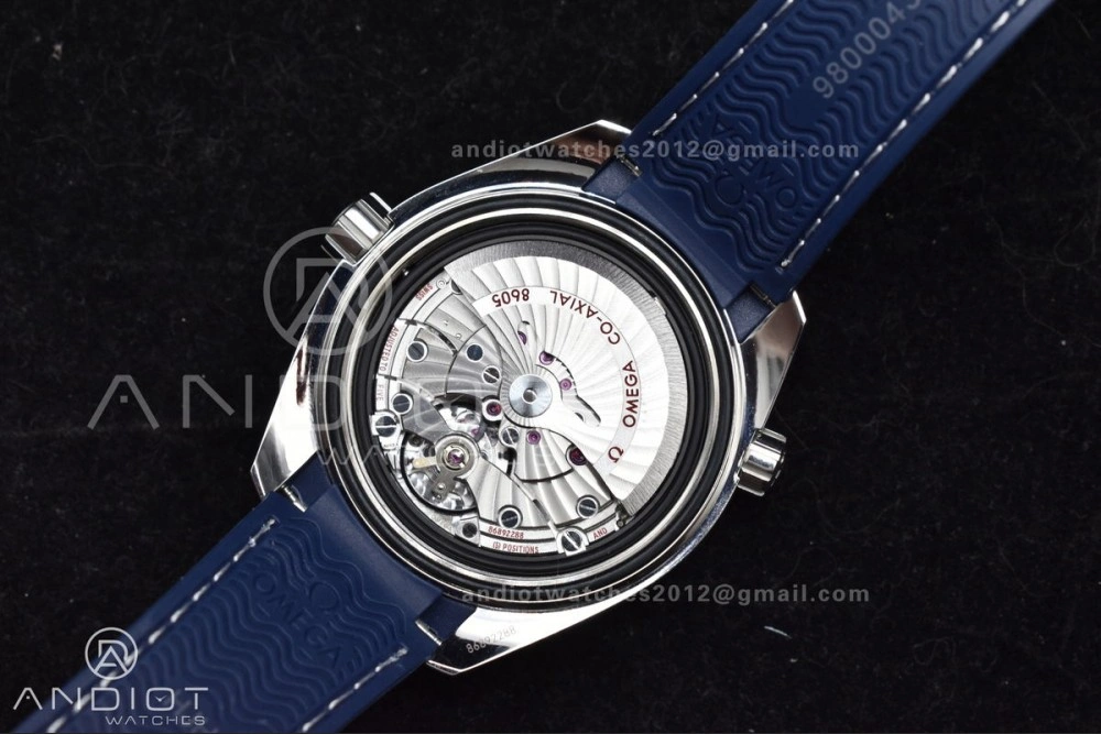Planet Ocean 600M Co-Axial GMT 43.5mm VSF 1:1 Best Edition Blue Dial Blue Ceramic Bezel on Rubber Strap A8605 Super Clone Trendsetting 1009