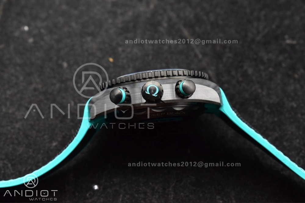 Planet Ocean Master Chrono Deep Black Ceramic M+SF 1:1 Best Edition Black Dial on Black Rubber Strap A Stylish 52