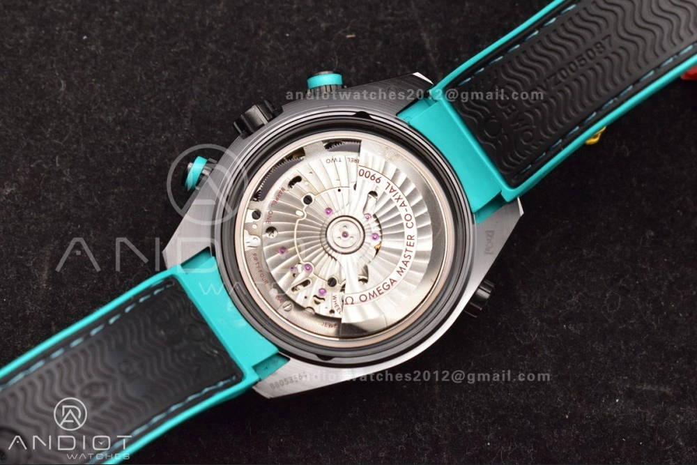 Planet Ocean Master Chrono Deep Black Ceramic M+SF 1:1 Best Edition Black Dial on Black Rubber Strap A Stylish 52