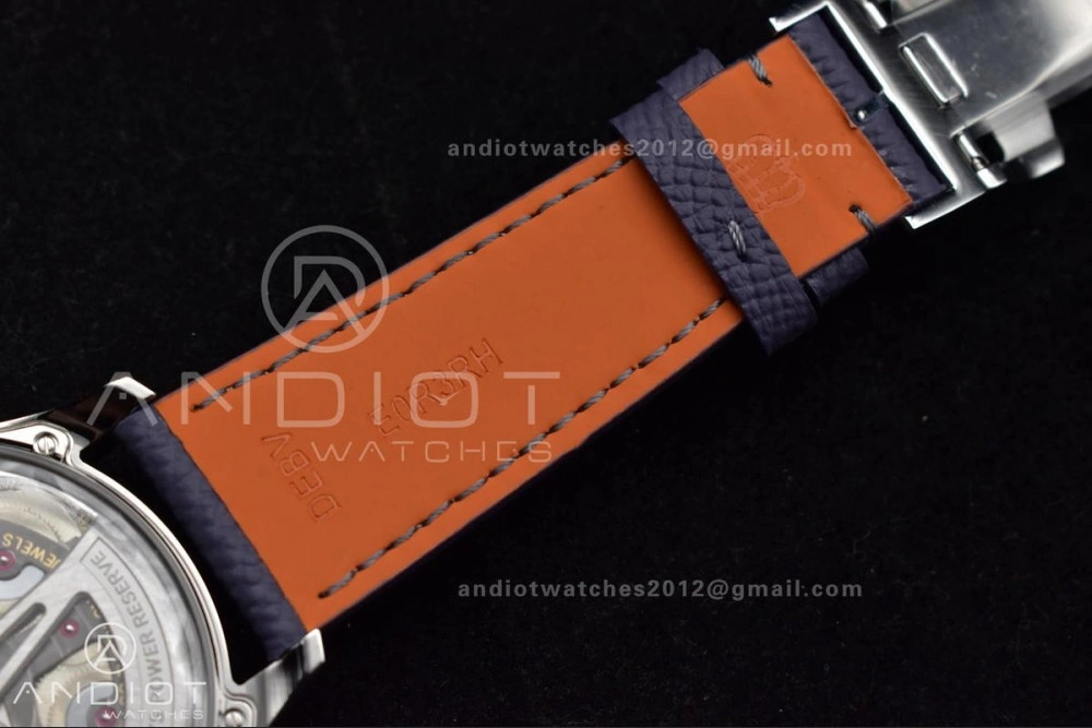 Stylish Portugieser Automatic 42mm SS APSF 1:1 Best Edition Ice Blue Dial on Purple Leather Strap A 284