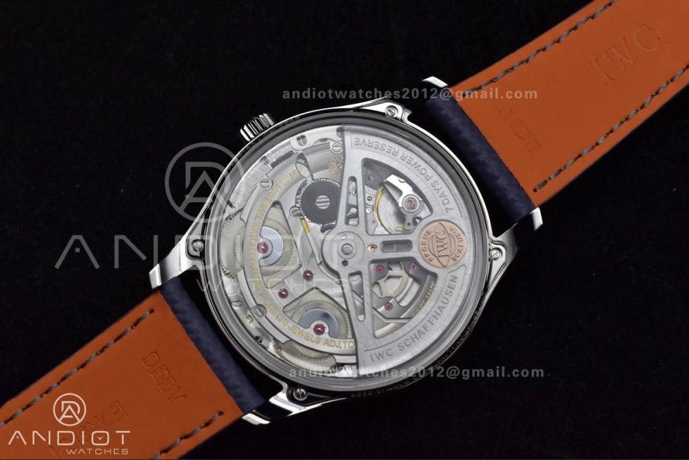 Stylish Portugieser Automatic 42mm SS APSF 1:1 Best Edition Ice Blue Dial on Purple Leather Strap A 284