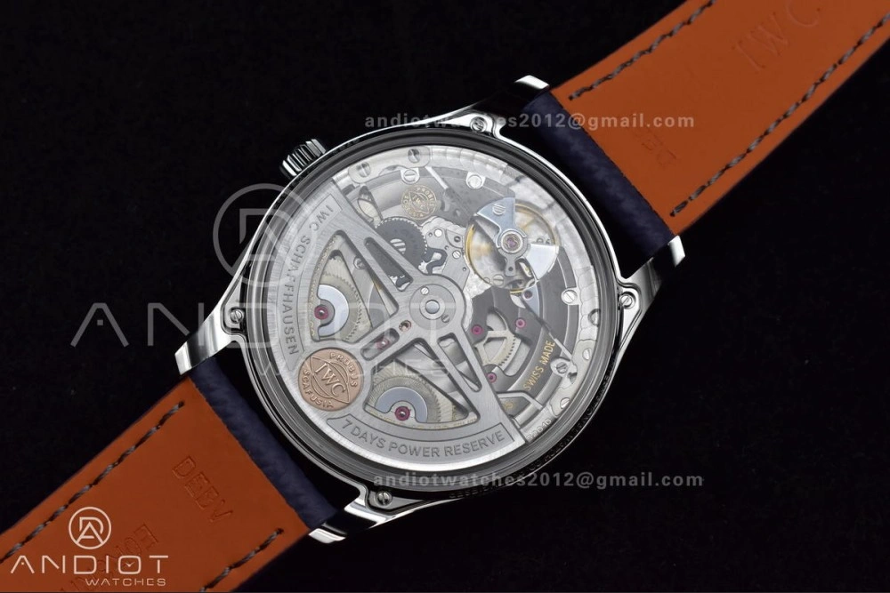 Stylish Portugieser Automatic 42mm SS APSF 1:1 Best Edition Ice Blue Dial on Purple Leather Strap A 284