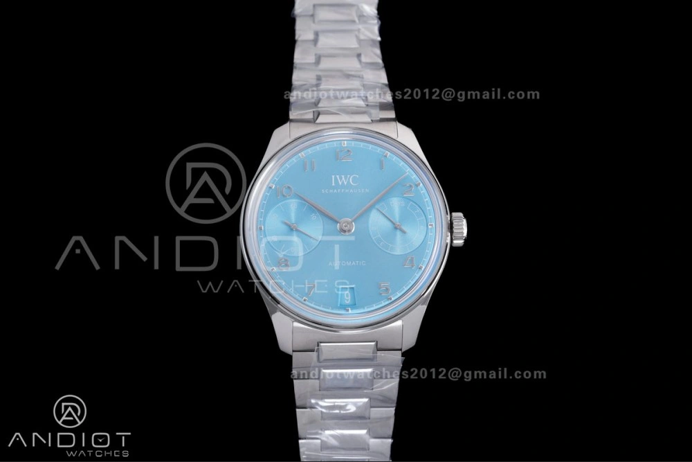 Modern Portugieser Automatic 42mm SS APSF 1:1 Best Edition Ice Blue Dial on SS Bracelet A 290