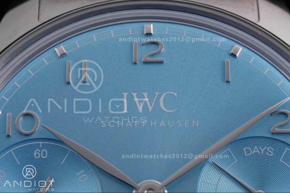 Modern Portugieser Automatic 42mm SS APSF 1:1 Best Edition Ice Blue Dial on SS Bracelet A 290